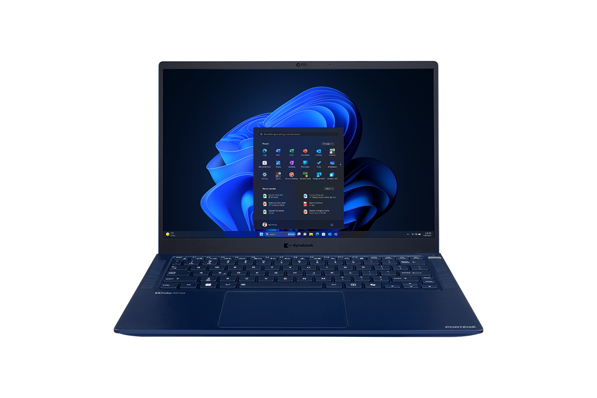 Laptop with Windows 11 display