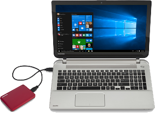 Toshiba Canvio® Connect II Portable Hard Drive - Clone your Computer with Backup Software